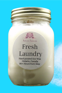Fresh Laundry Sugar Soy Wax Candle - Mason Jar 80+Hours
