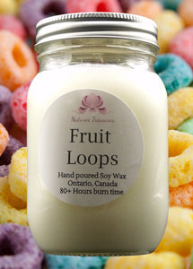 Fruit Loops Sugar Soy Wax Candle - Mason Jar 80+Hours