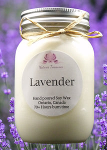 Lavender Soy Wax Candle - Mason Jar 80+Hours