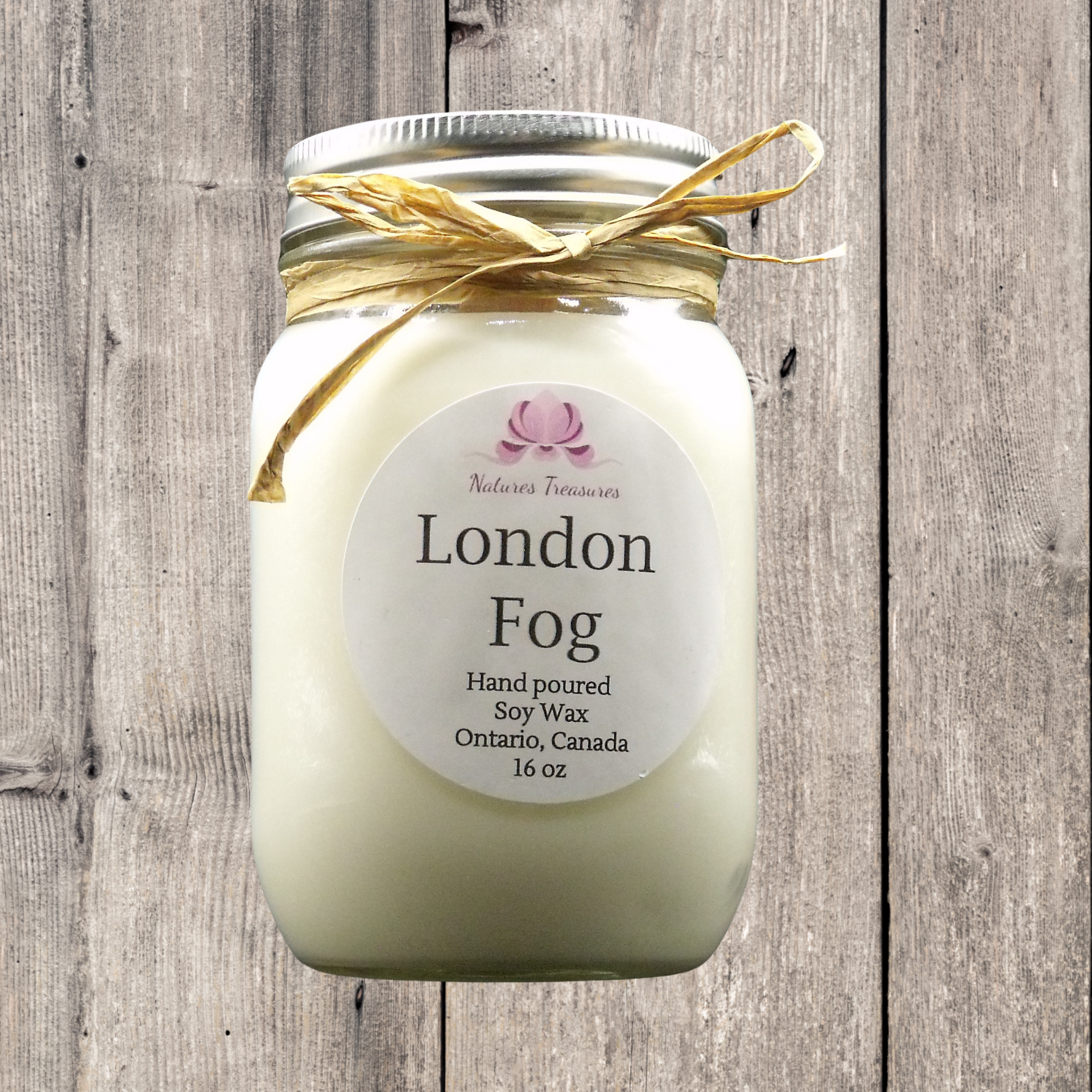 London Fog Soy Wax Candle - Mason Jar 80+Hours