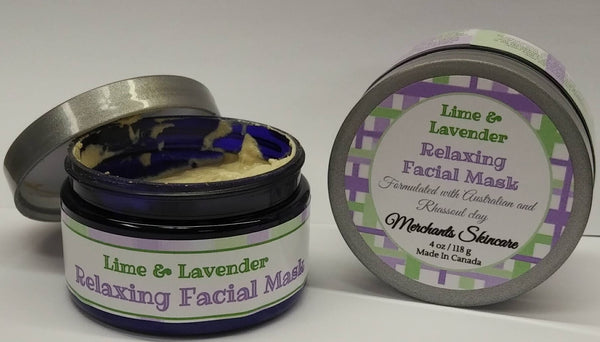 Lime & Lavender Relaxing Facial Clay Mask - 4 oz/118 grams